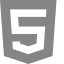 HTML5 logo representing markup language for structuring web content