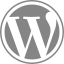 WordPress logo representing content management system and website building platform
