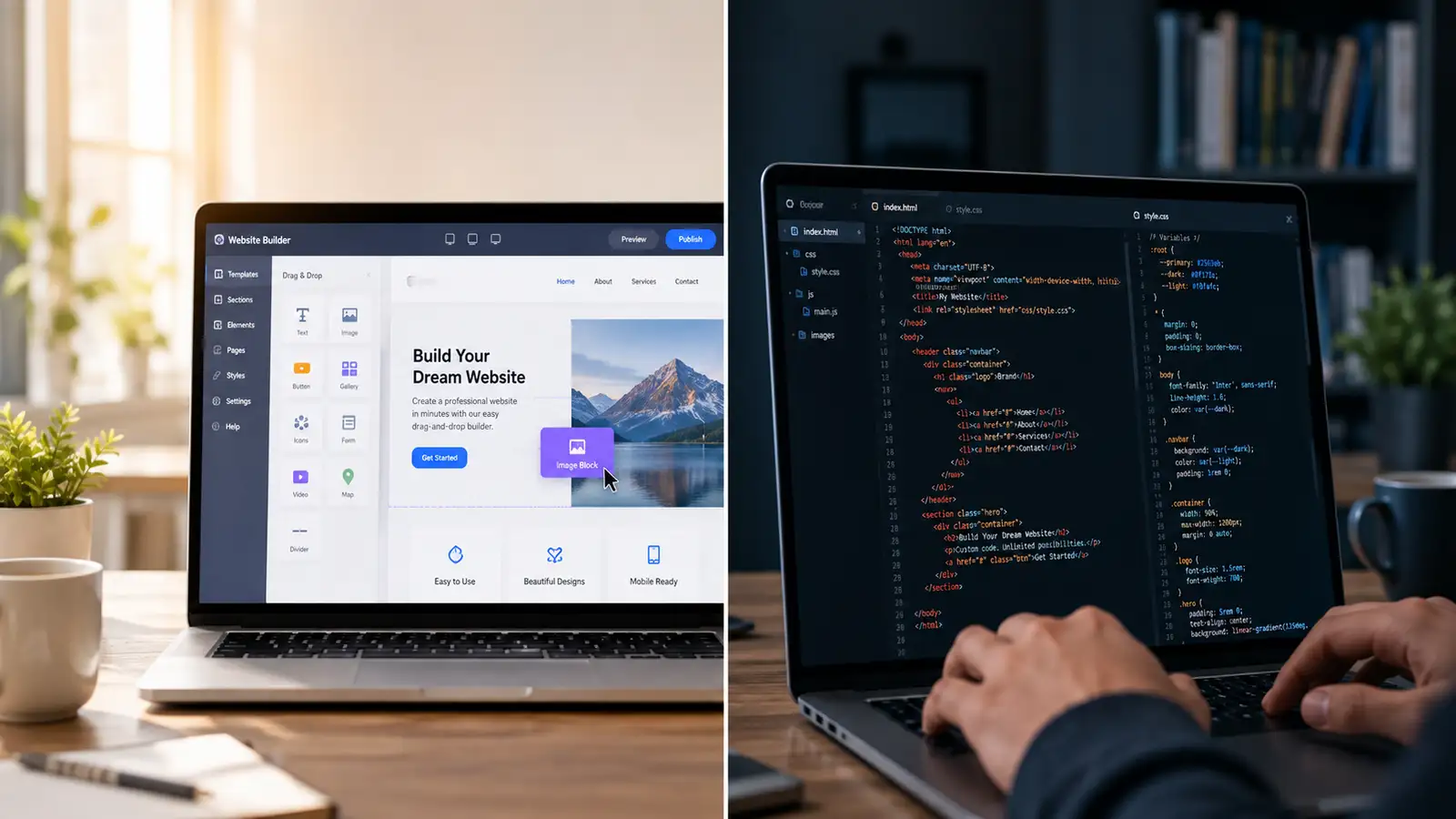 website-builder-vs-coding