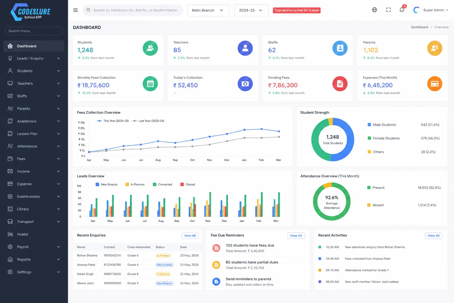 School Management ERP Software